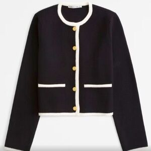 Abercrombie Navy Crew Sweater Jacket